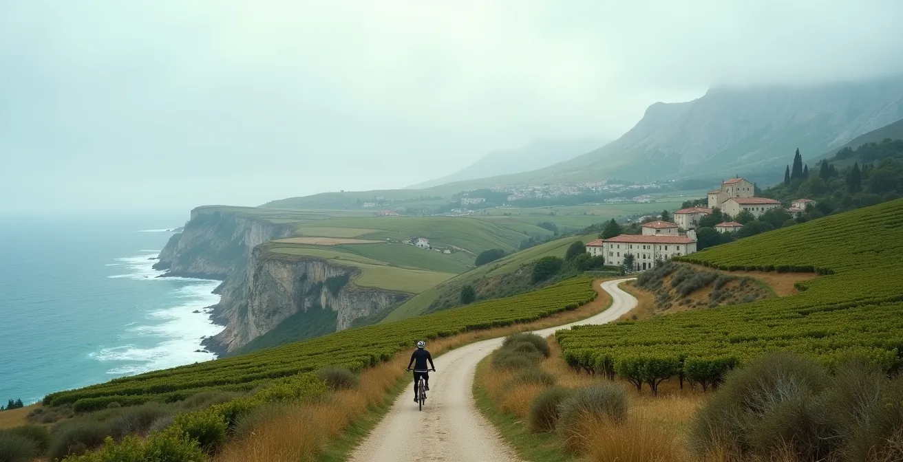 Panorama des divers paysages français accessibles à vélo : côtes atlantiques, Alpes, vignobles, villes historiques