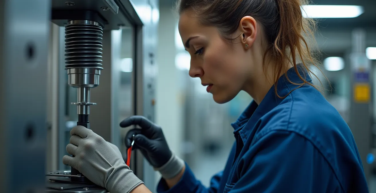 Laboratoire de test d'antivols avec équipement de mesure et protocoles de certification